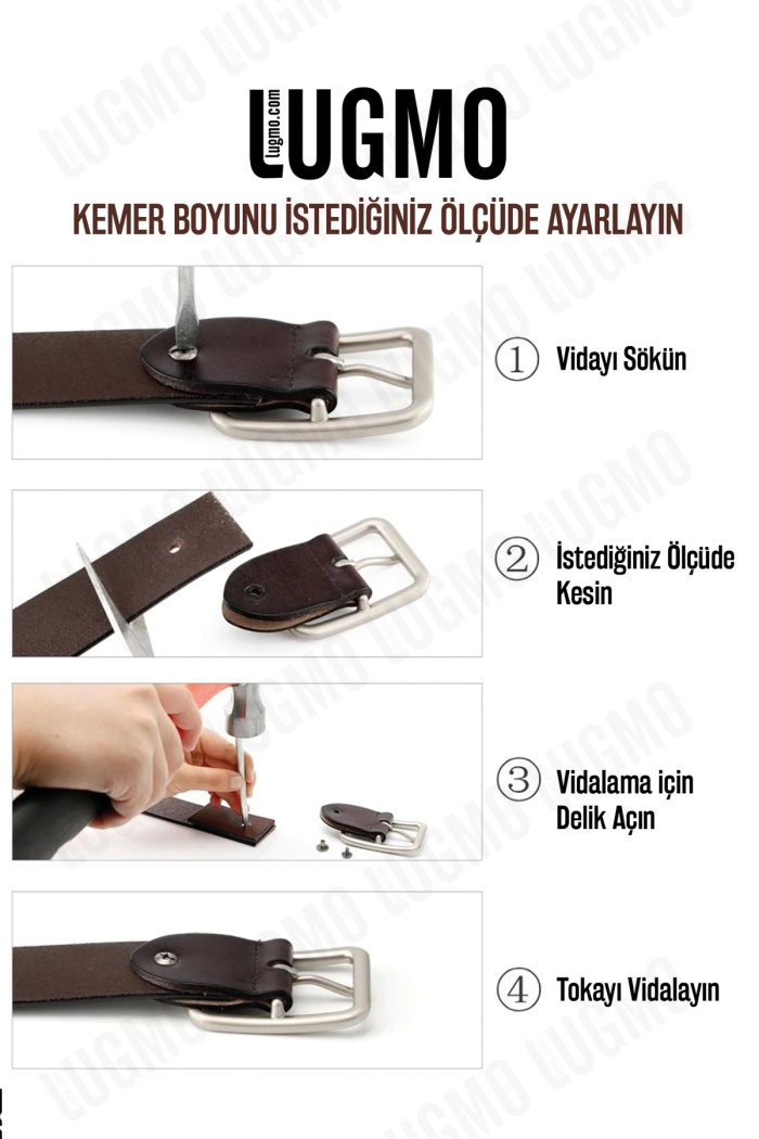 2 Adet Hakiki Deri Erkek Kemer Kahverengi 4,5 cm Kot Uyumlu