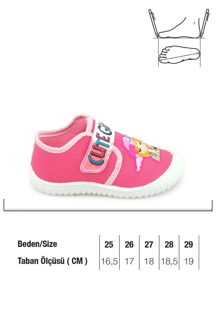 Gezer Cute Girl Yazlık Keten Kız Çocuk Ayakkabı Pembe