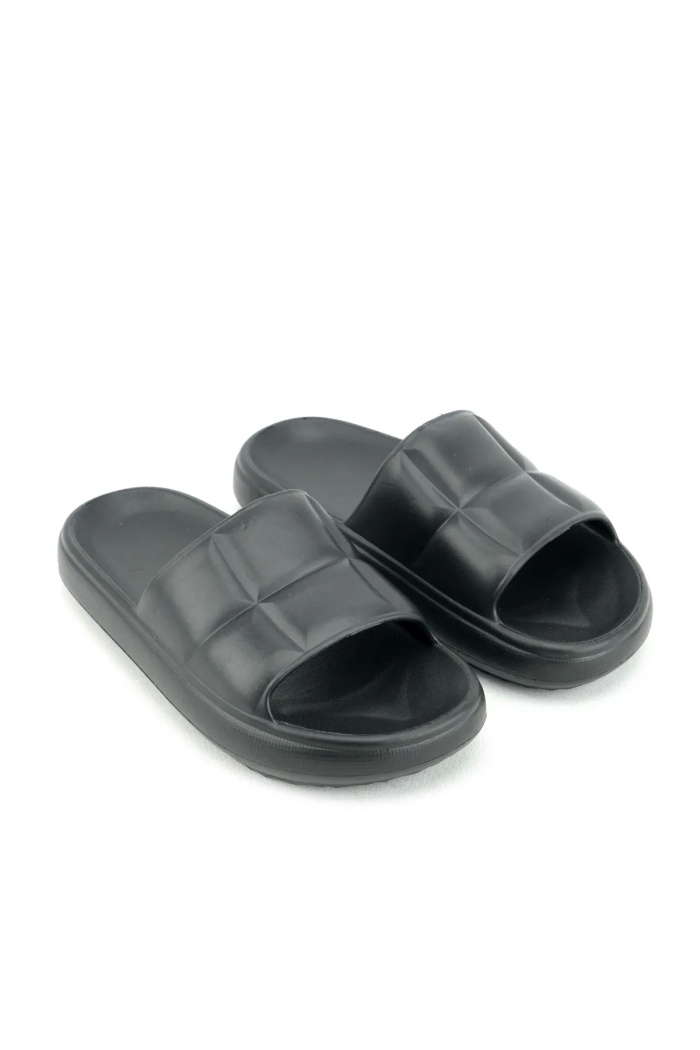 Kareli Yumuşak Tabanlı Unisex Slide Bahçe Plaj Havuz Deniz Yazlık Günlük Terlik