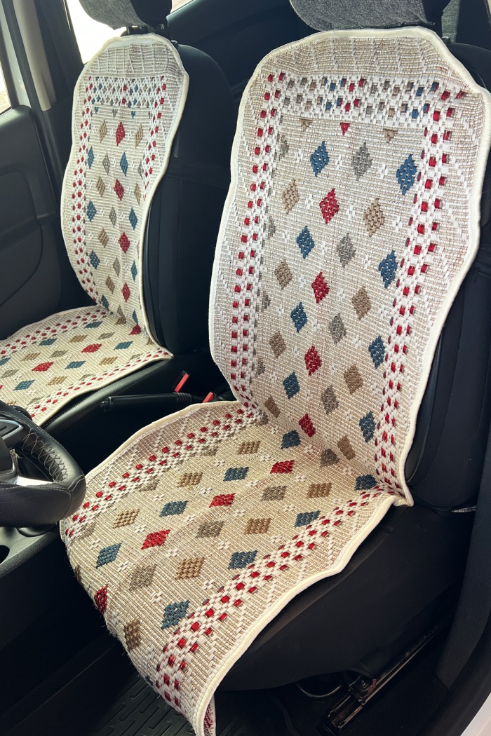Oto Koltuk Kılıf Kilim 3 Parça Set Terletmez Jüt İplik Universal