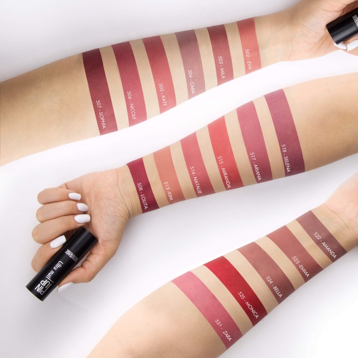 Luxvisage Ruj Long Lasting Ultra Matte Lipstick PIN UP with Vitamin E (Color 532, Julia)