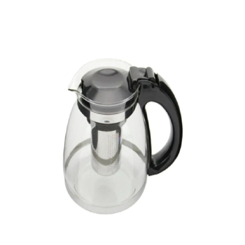 Çelik Süzgeçli Cam Çaycı Servis Demlik 1500 Ml.