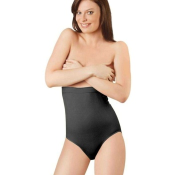 Dikişsiz Şekillendirici Silikonlu Kadın Siyah Slip Korse