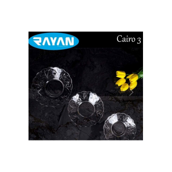 6lı Cam Tabak Güneş Yıldız Gül