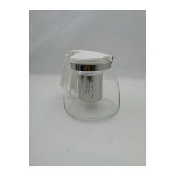Çelik Süzgeçli Cam Demlik 900 Ml.