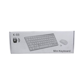 K-03 MİNİ BEYAZ WIRELESS KABLOSUZ KLAVYE MOUSE