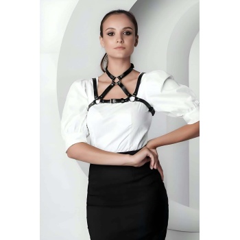 Şık Crop Yaka Harness, Giysi Üzeri Tamamlayıcı Yaka Aksesuar