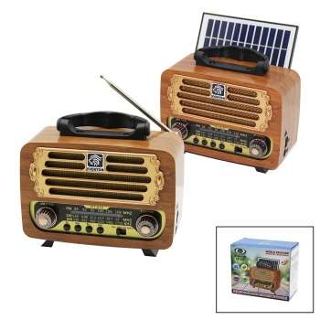 SOLAR PANELLİ  USB ŞARJ BLUETOOTH İBRELİ FM RADYO MP3 USB - TF PLAYER DC:5V--SOLAR:1.5W