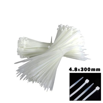 BEYAZ 4.8X300MM PLASTİK CIRT KELEPÇE 100PCS
