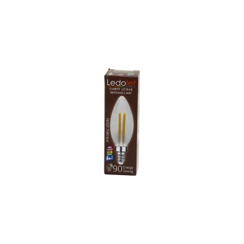 LEDOLET  4W=45W - E14   MUM  FLAMENT LED RUSTİK AMPUL 400LUMEN - 3000K  KIRILMAZ GÖVDE