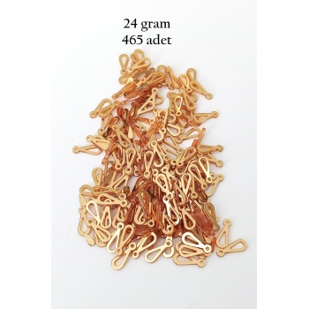 Oya Abiye Bileklik Kolye Pleksi Metalik Plastik Pul Altın Renk 24 gram 465 adet