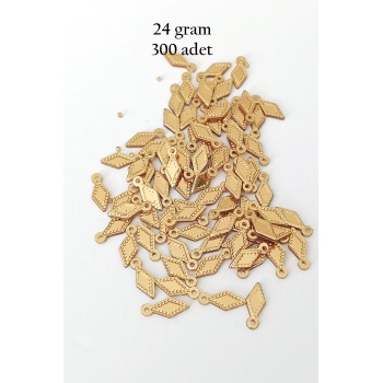 Oya Abiye Bileklik Kolye Pleksi Metalik Plastik Pul Altın Renk 24 gram 300 adet