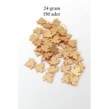 Oya Abiye Bileklik Kolye Pleksi Metalik Plastik Pul Altın Renk 24 gram 150 adet