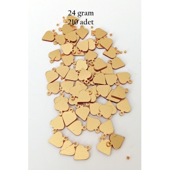Oya Abiye Bileklik Kolye Pleksi Metalik Plastik Pul Altın Renk 24 gram 210 adet
