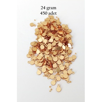 Oya Abiye Bileklik Kolye Pleksi Metalik Plastik Pul Altın Renk 24 gram 450 adet