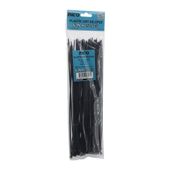 SİYAH 3.6X300MM  PLASTİK CIRT KELEPÇE  100PCS