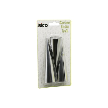 3PCS  METAL KORNEO KALIP - PASTA DEKORASYON APARATI ÇAP:3.4CM X UZUNLUK:12CM