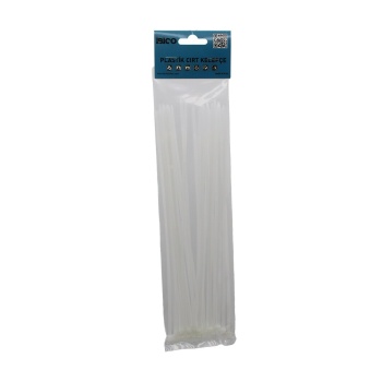 25PCS   BEYAZ   3.6X250MM  PLASTİK CIRT KELEPÇE