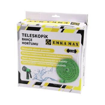 12.5MT TELESKOPİK UZAYAN BAHÇE HORTUMU 7 FONKSİYON AYARLI TETİKLİ TABANCA (3748)