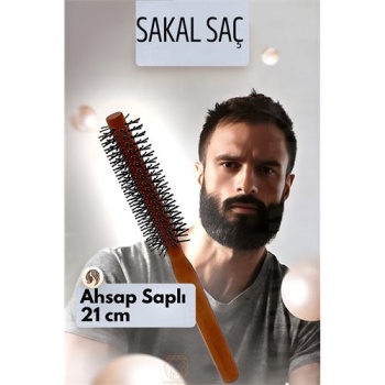 Sakal Fırçası Saç Fırçası ve Fön Fırçası Ahşap Saplı