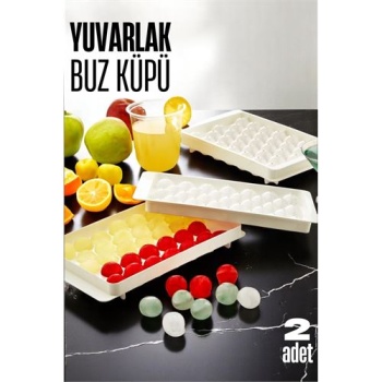 Buz Kalıbı YUVARLAK İçecek Buz Kalıbı - Mutfak Buz Kalıbı Kolay Çıkarılır Buz Kalıbı 2 ADET