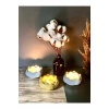 Dekoratif Lotus Çiçeği Mumluk 3lü Set