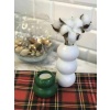 2Li Vazo Ve Tealight Mumluk Obje YEŞİL-BEYAZ Bubble