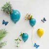 3Lü Balon Duvar Aksesuarı Saksı 2 Mavi 1 Sarı Özel Tasarım