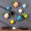 3Lü Balon Duvar Aksesuarı Saksı 2 Şeker Pembesi 1 Mavi Özel Tasarım
