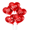 Seni Seviyorum Yazılı 10lu Kalp Balon
