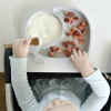 Bebek ve Çocuk için Sevimli Fil Model Desenli Yemek Bebek Mama Kabı Bölmeli Tabak