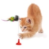 2li Vantuzlu Fareli Tüylü Hareketli Çanlı ve Esneyen Eğlenceli Peluş Kedi Oyuncağı