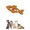Kediler İçin Ahşap 2 Toplu Eğimli  Sevimli Balık Şeklinde Eğitim Amaçlı Oyuncak