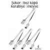 Çelik Mini Maşa Zazzeri Design 4 lü Paket