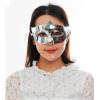 Gümüş Renk Kostüm Partisi Ekstra Parlak Balo Maskesi 15x10 cm 