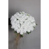 Buket Beyaz Güller 50 li Demet Hasır İple Sarılı Yapaylar