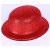 Kırmızı Renk Yuvarlak Simli Plastik Parti Şapkası 