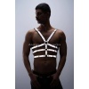 Karanlıkta Parlayan - Reflektörlü Erkek Göğüs Harness, T-Shirt Üzeri Harness