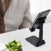 Universal Taşınabilir Cep Telefonu Standı Masaüstü Siyah Aynalı Katlanabilir Telefon Tutucu