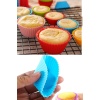 6 Adet Yıkanabilir Mini Tırtıklı Muffin Kalıbı- Ribanalı Kek-Cupcake- Renkli Hamur Işi Kabı