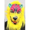 Sarı Yeleli Saçlı Kurt Maskesi Köpek Maskesi Mega Peluş 10 No
