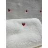 Lubow Love Beyaz Kırmızı Nakışlı 50x90 6lı Havlu Seti