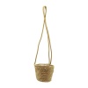 İPLİ ASMALI HASIR SAKSI Ç-TABAN:11.5CM - AĞIZ:16CM - Y: 13CM ASMA İPİ: 48CM