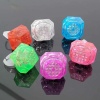 Kristal Tasarımlı Led Glow Işıklı 3 Modlu Mavi Yüzük 3.5 x 5 cm