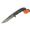 A777 Oluklu Eskitme Kamp Çakı Bıçağı 23 cm - Otomatik, Desenli Metal Saplı