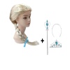 Örgülü Karlar Ülkesi Frozen Elsa Peruğu Tacı ve Sopası Çocuk Boy