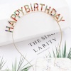   Rengarenk Kristal Taşlı Ekstra Lüks Gümüş Kaplama Happy Birthday Taç 16x17 cm