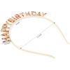   Rengarenk Kristal Taşlı Ekstra Lüks Gümüş Kaplama Happy Birthday Taç 16x17 cm