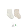 Bistyle Puan Derby Penye Soket Çorap 2Li BS10103 Bej Ekru