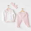 Andywawa AC25647 Cuddly Bunny Bear 3Lü Zıbın Set Pink